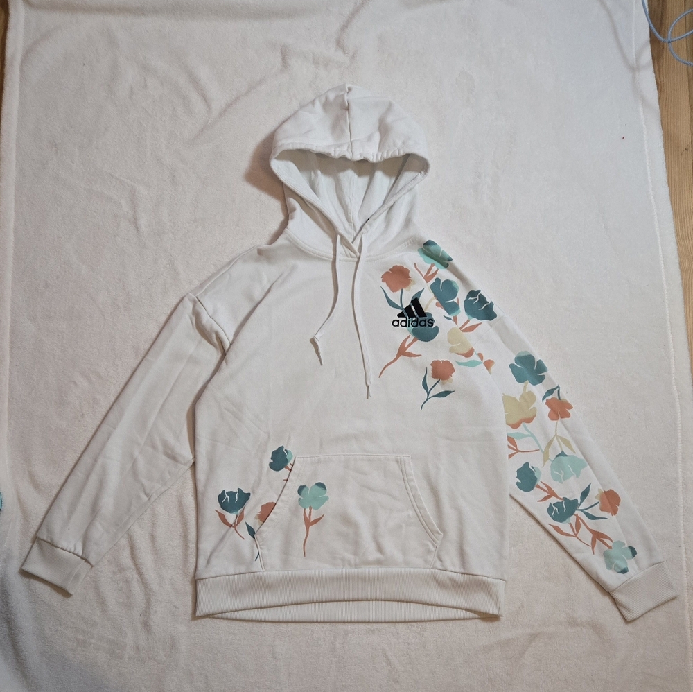 Adidas Floral Hoodie Size Medium